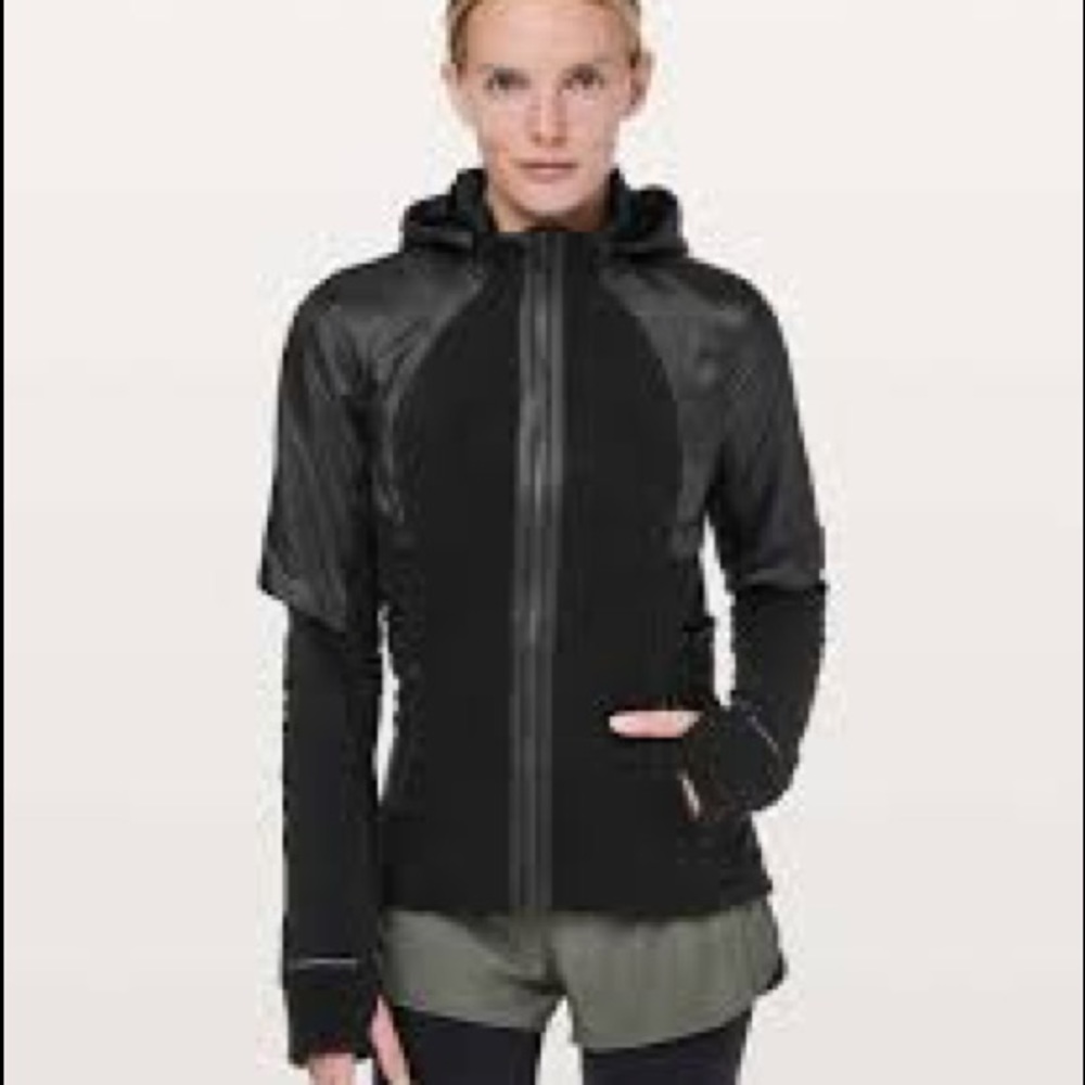 Lululemon Fleece Of Mind Jacket Black 4 EUC